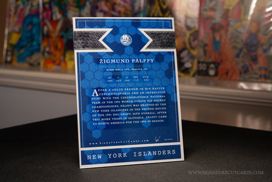 Zigmund Palffy New York Islanders Signature Cut Card Back