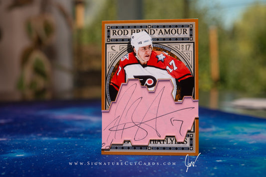 Rod Brind'Amour Philadelphia Flyers Expansion Era Signature Cut Card