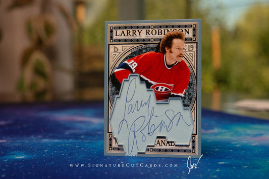 Larry Robinson  Montreal Canadiens Expansion Era Signature Cut Card
