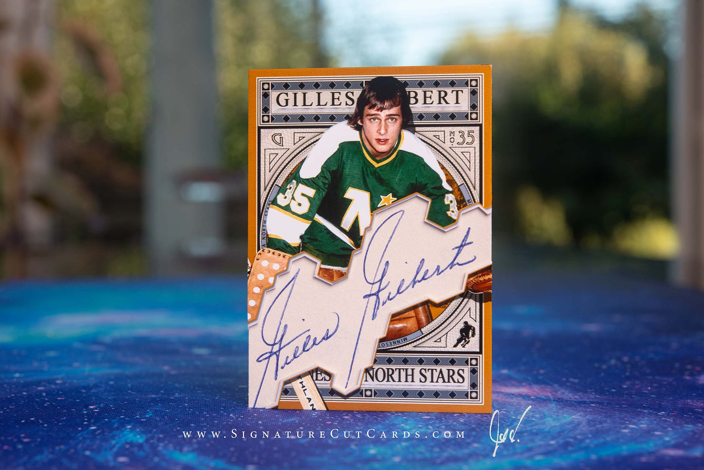 Gilles Gilbert Minnesota North Stars Expansion Era Signature Cut Card
