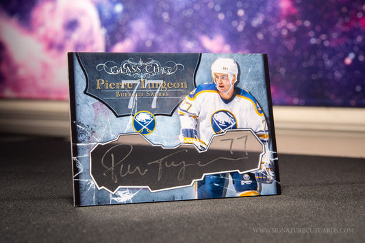 Pierre Turgeon Buffalo Sabres Glass Cuts Signature Cut Card