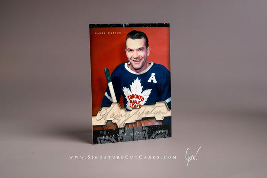 Harry Watson Toronto Maple Leafs History in Photographs Signature Cut Card Autograph