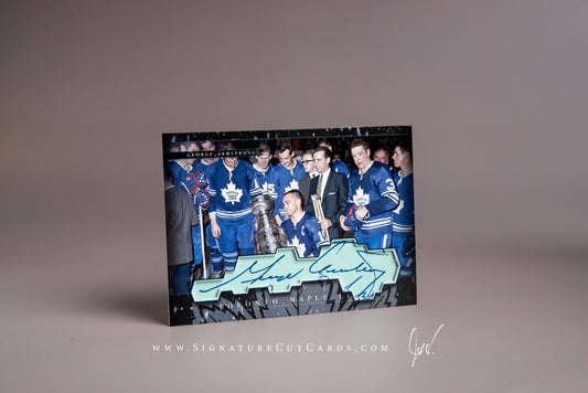 George Armstrong Toronto Maple Leafs History in Photographs Signature Cut Card Autograph