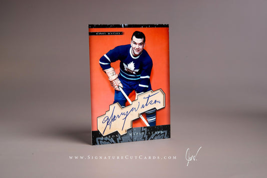 Harry Watson Toronto Maple Leafs History in Photographs Signature Cut Card Autograph