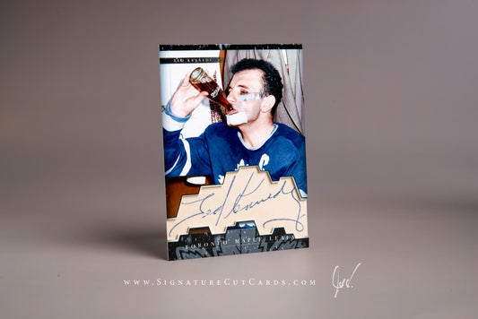 Ted Kennedy Toronto Maple Leafs History in Photographs Signature Cut Card Autograph