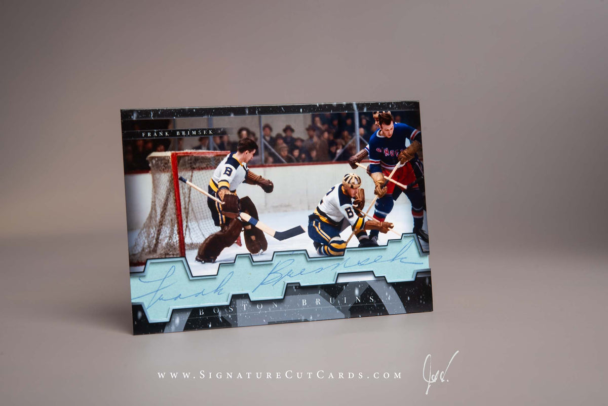 Frank Brimsek Boston Bruins Signature Cut Card Autograph