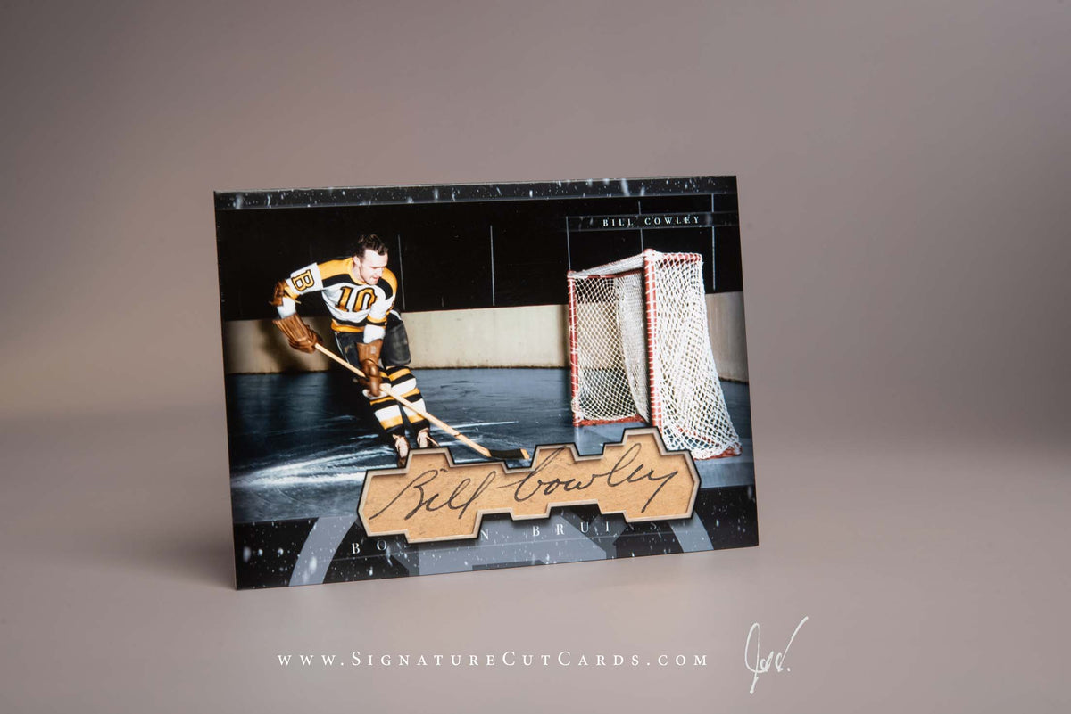 Bill Cowley Boston Bruins Signature Cut Card Autograph