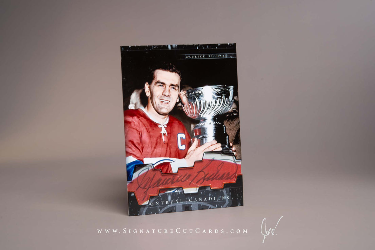 Maurice Richard Montreal Canadiens Signature Cut Card Autograph