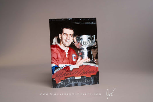 Maurice Richard Montreal Canadiens Signature Cut Card Autograph