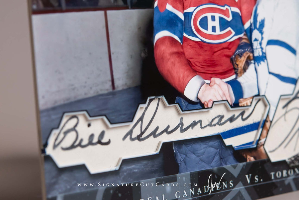 Bill Durnan & Turk Broda Montreal Canadiens vs. Toronto Maple Leafs Signature Cut Card Autograph