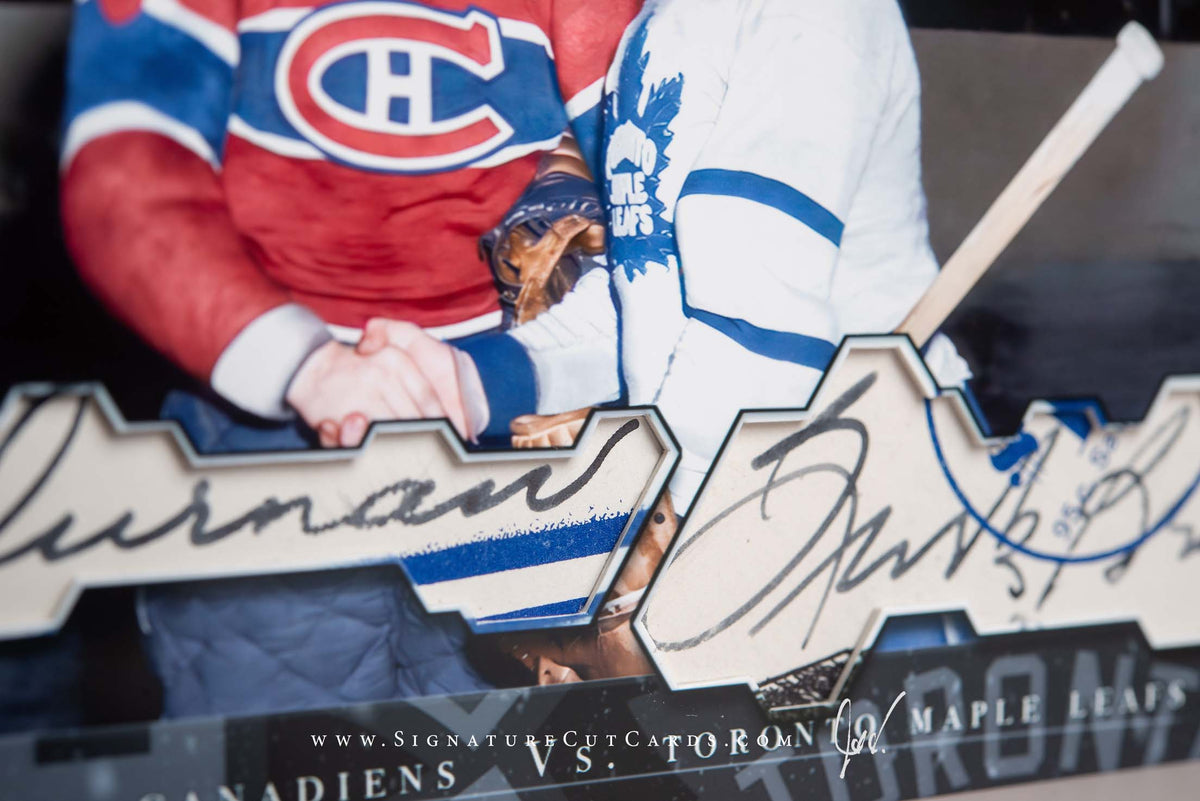 Bill Durnan & Turk Broda Montreal Canadiens vs. Toronto Maple Leafs Signature Cut Card Autograph
