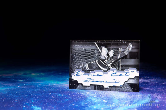 Emile "Cat" Francis New York Rangers History in Photographs Signature Cut Card