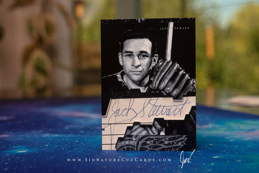 Jack Stewart Detroit Red Wings History in Photographs Signature Cut Card