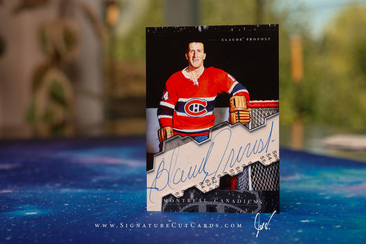 Claude Provost Montreal Canadiens History in Photographs Signature Cut Card