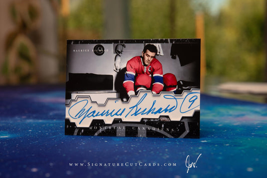 Maurice Richard Montreal Canadiens History in Photographs Signature Cut Card