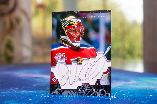 John Vanbiesbrouck Florida Panthers History in Photographs Signature Cut Card