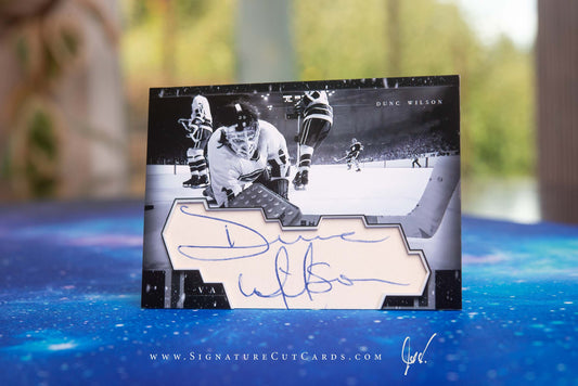 Dunc Wilson Vancouver Canucks History in Photographs Signature Cut Card