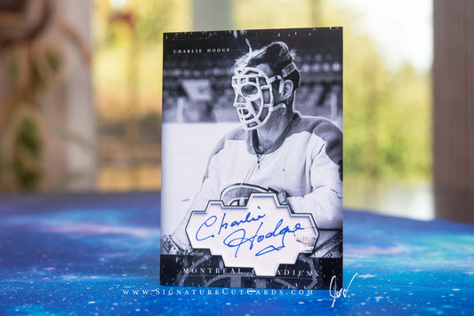 Charlie Hodge Vancouver Canucks History in Photographs Signature Cut Card
