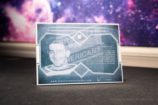 Chuck Rayner Brooklyn Americans Signature Cut Card Back