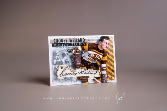 Cooney Weiland Boston Bruins Signature Cut Card Autograph 