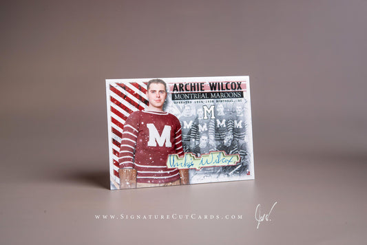 Archie Wilcox Montreal Maroons Signature Cut Card Autograph 