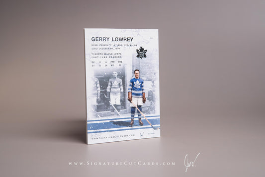 Gerry Lowrey Toronto Maple Leafs Signature Cut Card Back