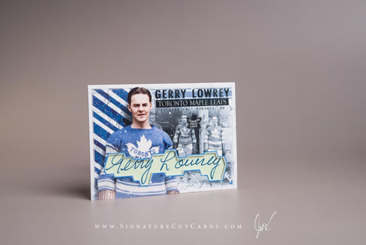 Gerry Lowrey Toronto Maple Leafs Signature Cut Card Autograph