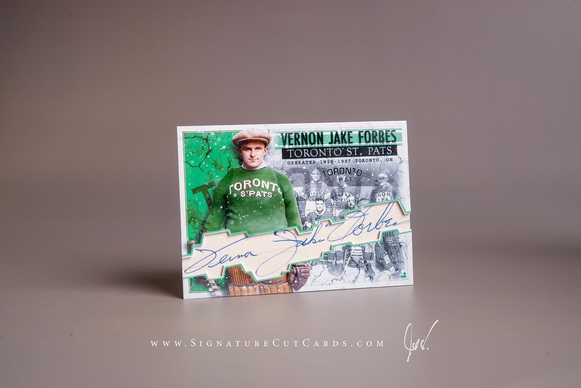 Vernon Jake Forbes Toronto St. Pats Signature Cut Card Autograph 