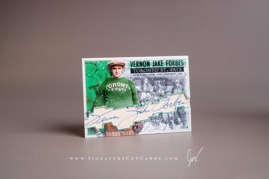 Vernon Jake Forbes Toronto St. Pats Signature Cut Card Autograph 
