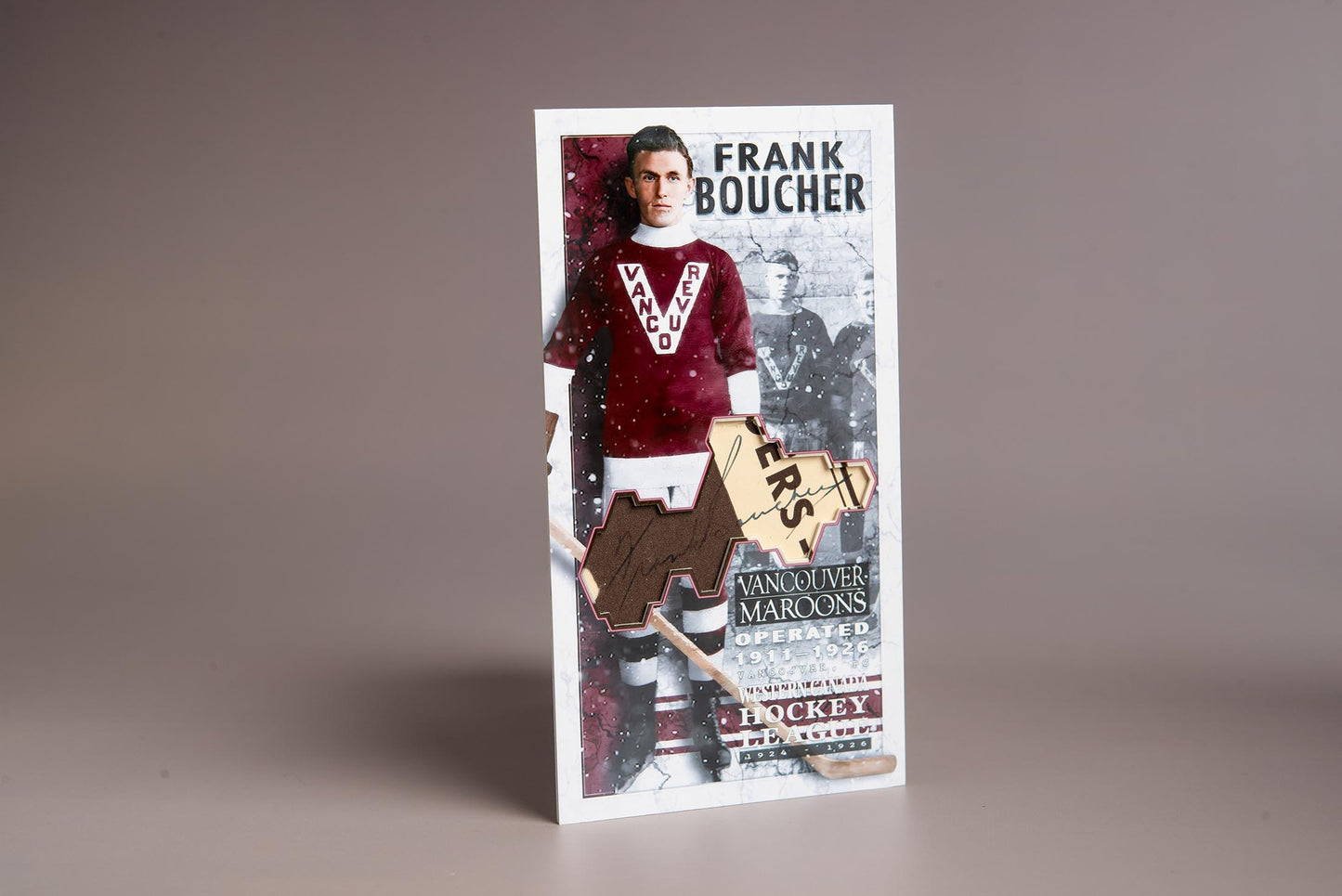 Frank Boucher Vancouver Maroons Signature Cut Tallboy Card Autograph