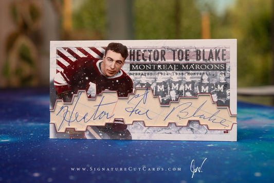 Hector Toe Blake Montreal Maroons PrePre-Original 6 Tallboy Signature Cut Card