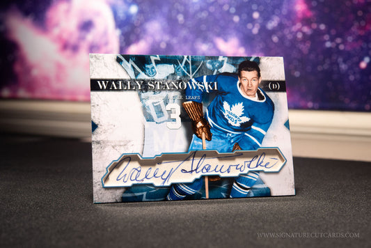 Wally Stanowski Toronto Maple Leafs Vintage Signature Cut Card