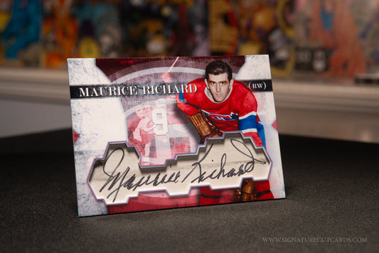Maurice Richard Montreal Canadiens Vintage Signature Cut Card