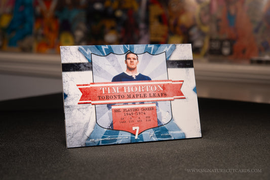 Tim Horton Toronto Maple Leafs Signature Cut Card Back