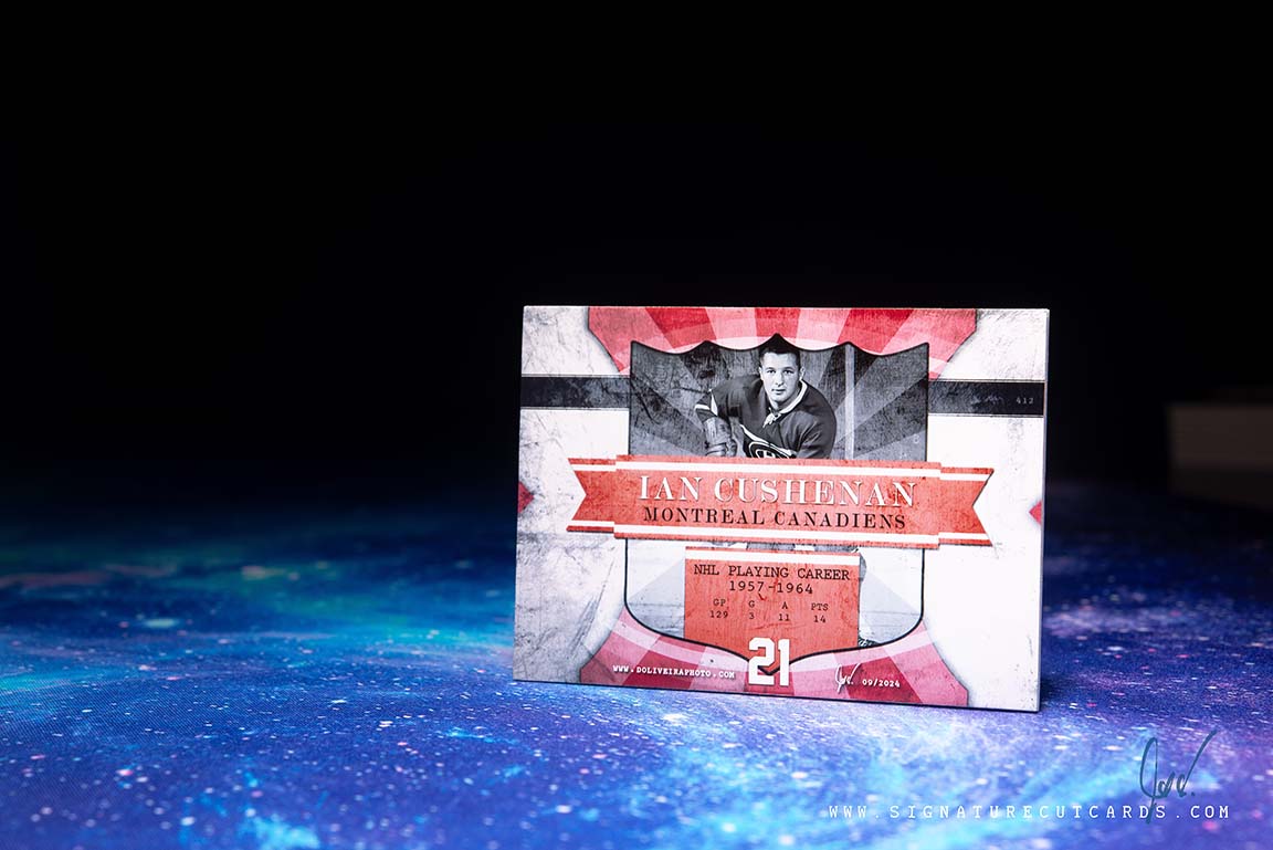 Ian Cushenan Montreal Canadiens Signature Cut Card Back