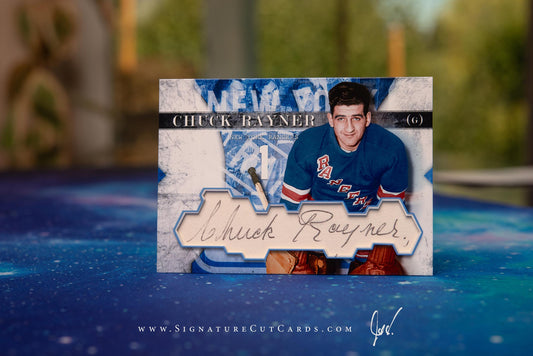 Chuck Rayner New York Rangers Vintage Signature Cut Card