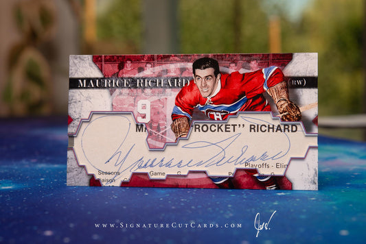 Maurice Richard Montreal Canadiens Vintage Signature Cut Card