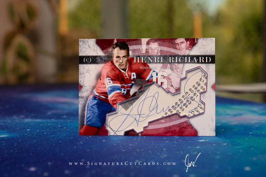 Henri Richard Montreal Canadiens Vintage Signature Cut Card