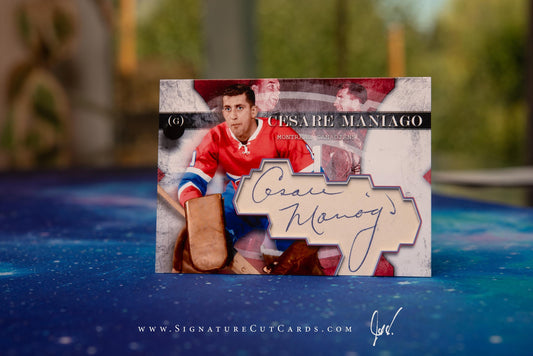 Cesare Maniago Montreal Canadiens Vintage Signature Cut Card