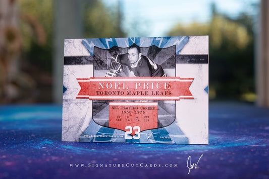 Noel Price Toronto Maple Leafs Signature Cut Card Back