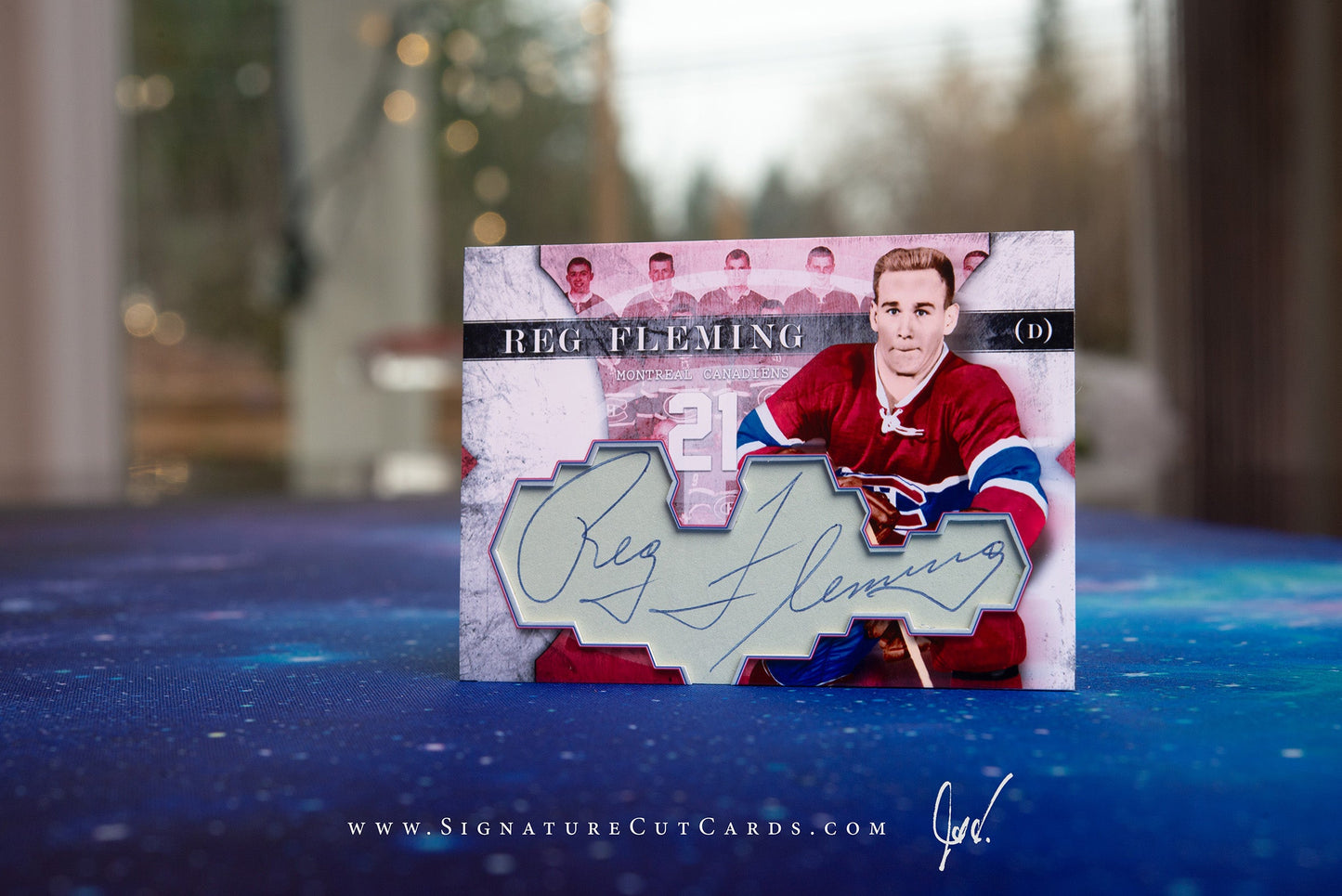 Reg Fleming Montreal Canadiens Vintage Signature Cut Card