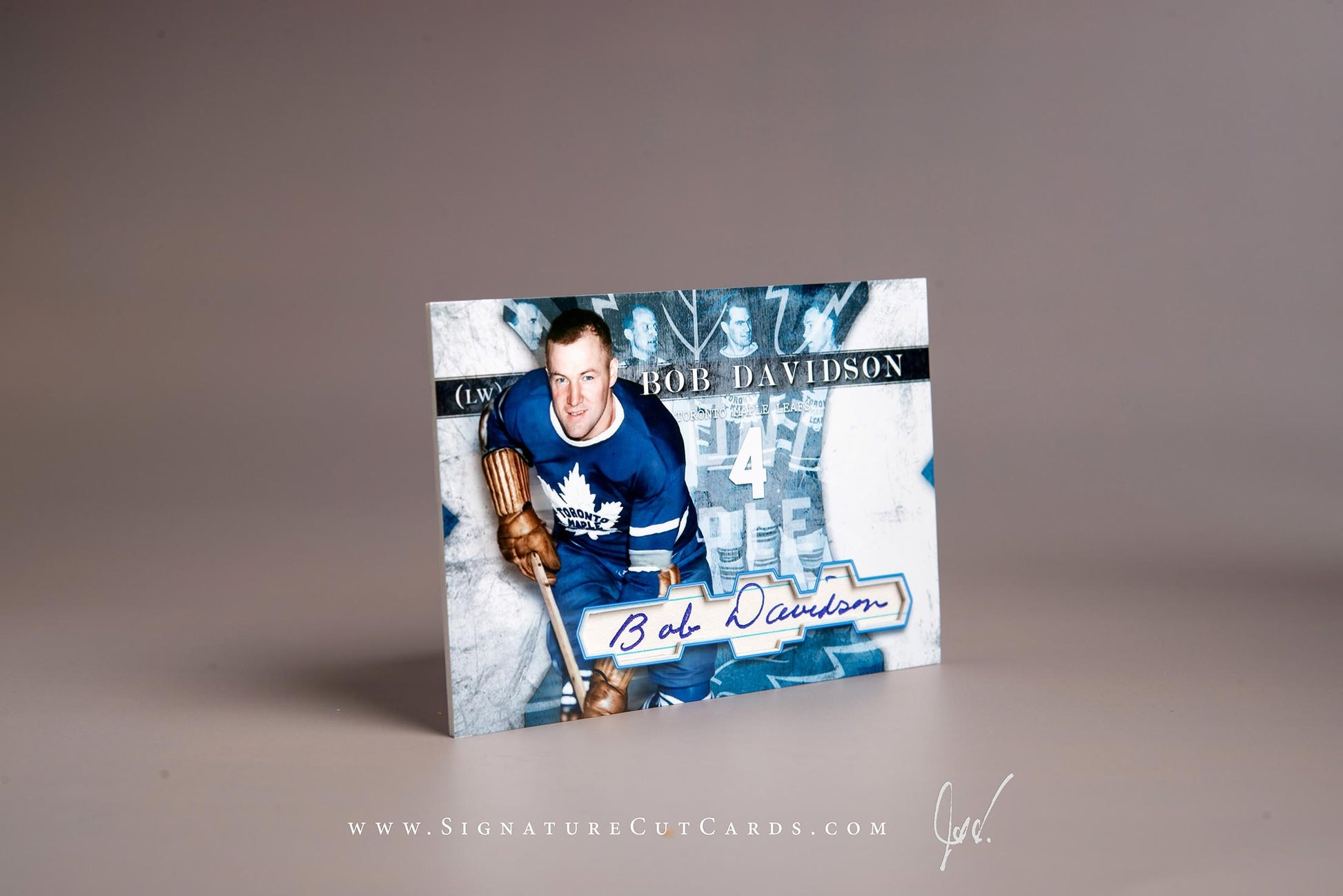 Bob Davidson Toronto Maple Leafs Signature Cut Card Autograph