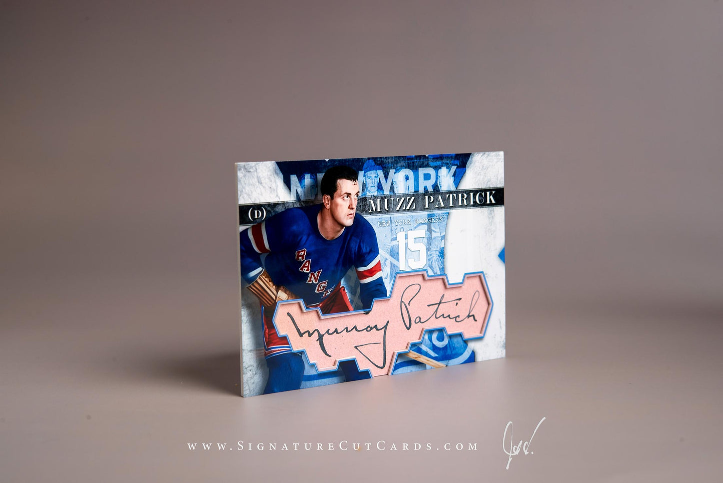 Muzz Patrick New York Rangers Signature Cut Card Autograph
