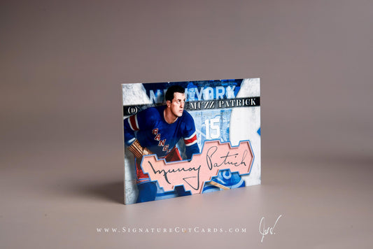 Muzz Patrick New York Rangers Signature Cut Card Autograph