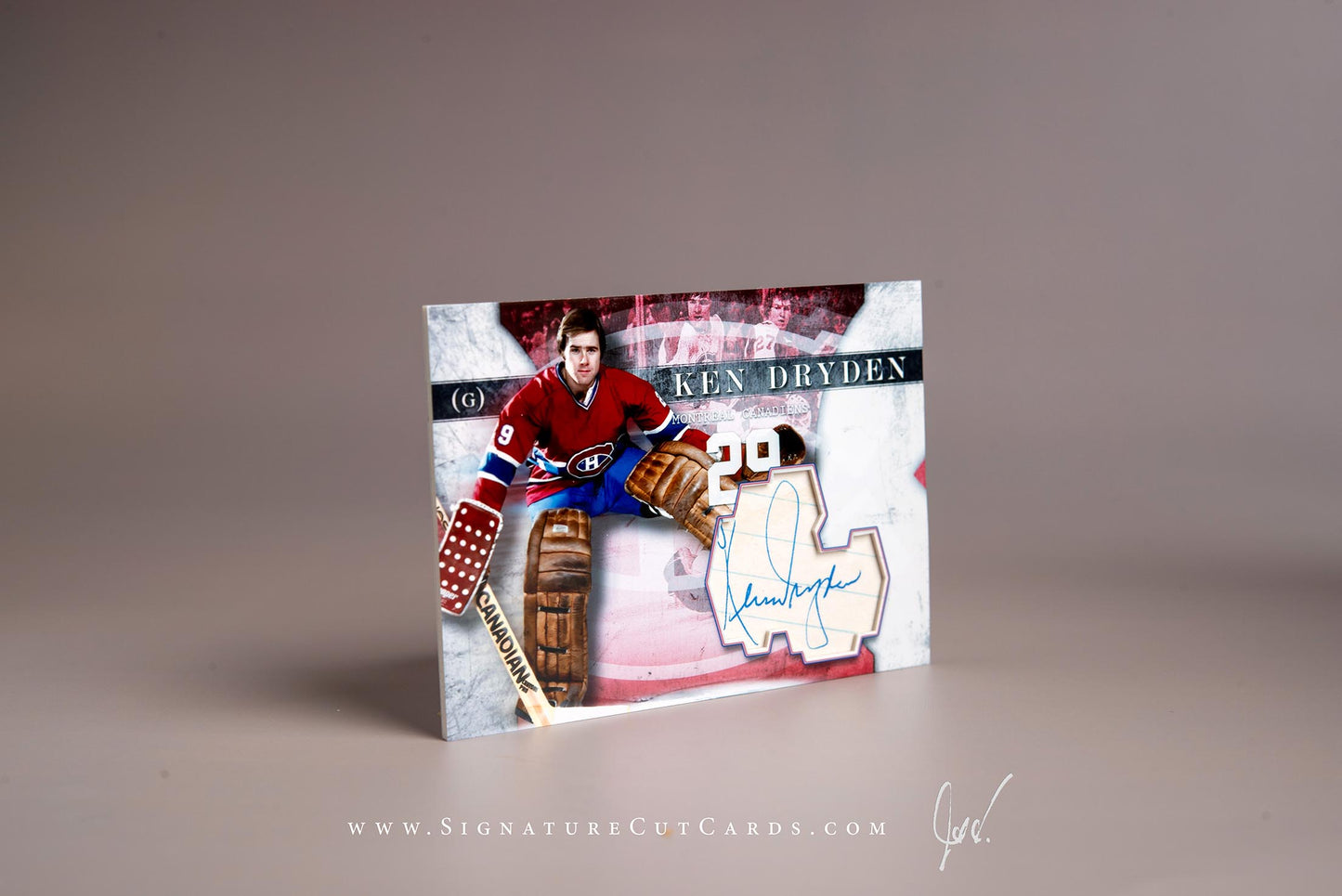 Ken Dryden Montreal Canadiens Signature Cut Card Autograph