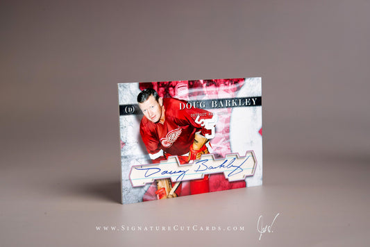 Doug Barkley Detroit Red Wings Signature Cut Card Autograph