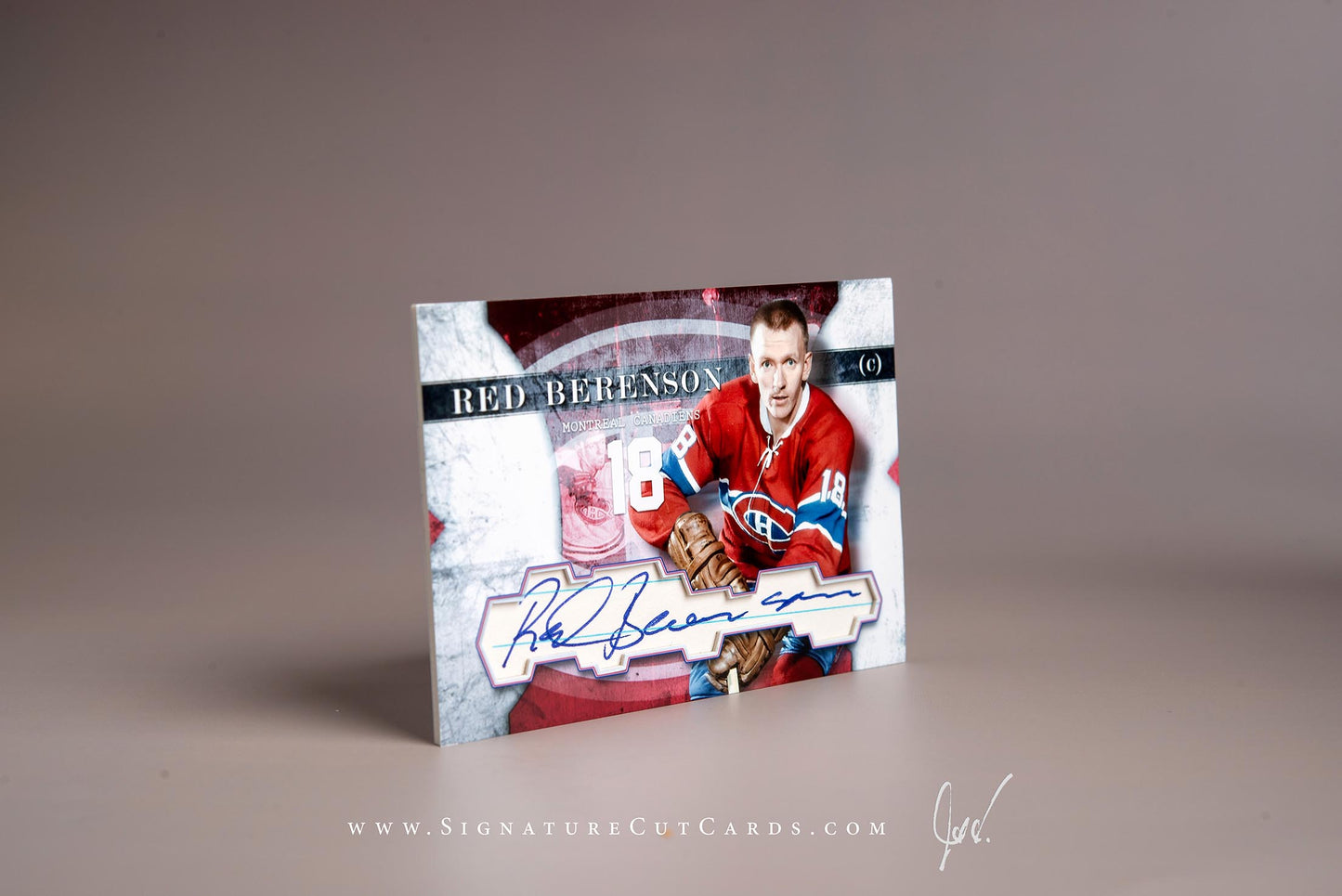 Red Berenson Montreal Canadiens Signature Cut Card Autograph