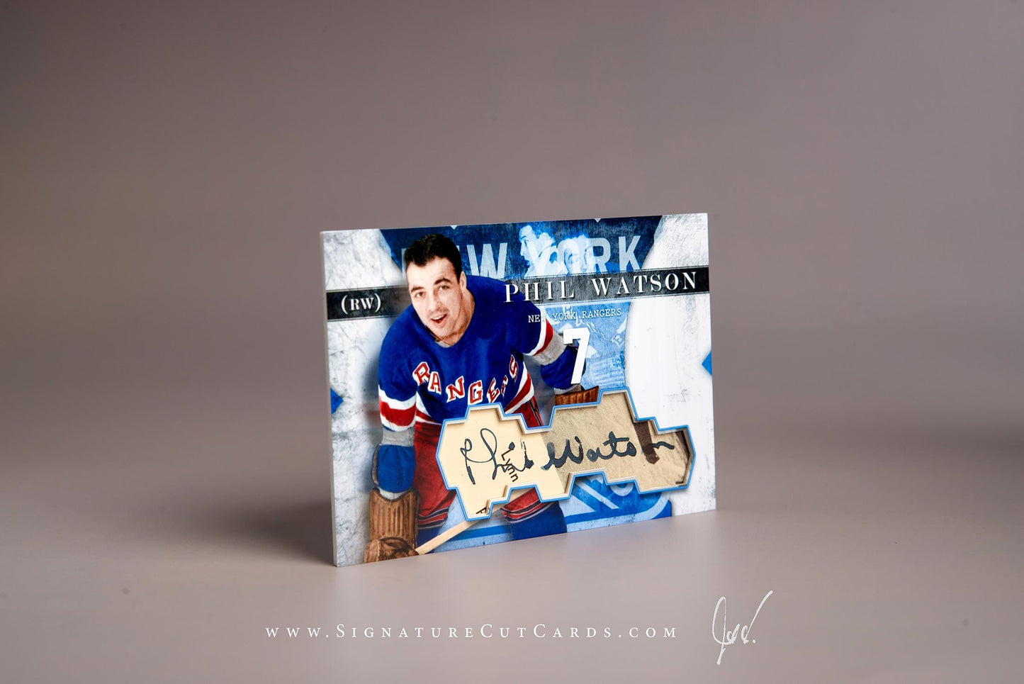 Phil Watson New York Rangers Signature Cut Card Autograph