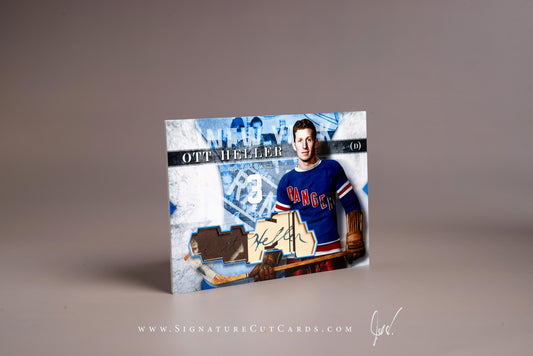 Ott Heller New York Rangers Signature Cut Card Autograph