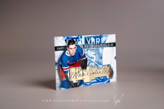 Mac Colville New York Rangers Signature Cut Card Autograph
